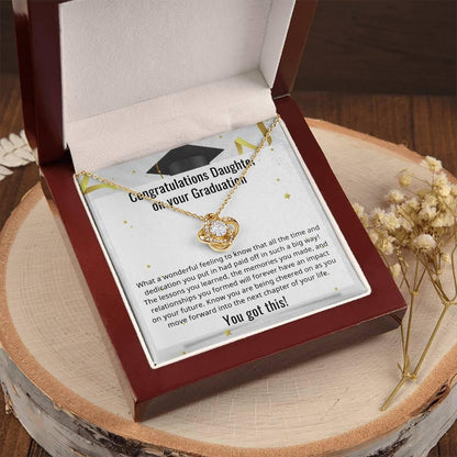 Daughter Congratulations on your Graduation You Got This Love Knot Pendant Necklace - Mallard Moon Gift Shop