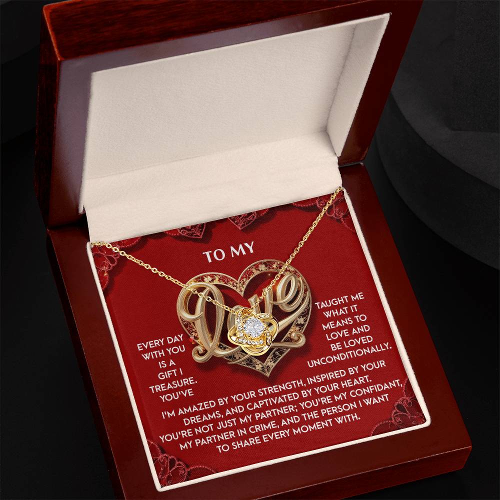 Romantic Valentine's Day, Anniversary, or Birthday Gift for Soulmate, Wife or Girlfriend Love Knot Pendant Necklace - Mallard Moon Gift Shop