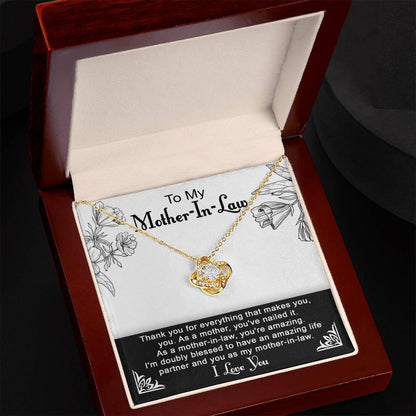 To My Mother-in-Law You Nailed It as a Mother Pendant Necklace - Mallard Moon Gift Shop