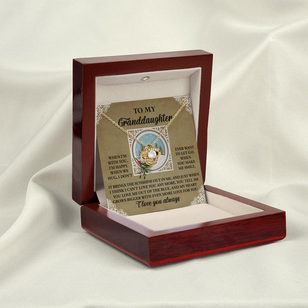 Gift for Granddaughter - Grows Bigger - Love Knot Pendant Necklace - Mallard Moon Gift Shop