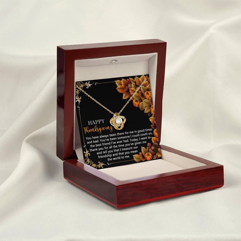 Gift for Thanksgiving - Count On - Love Knot Pendant Necklace - Mallard Moon Gift Shop