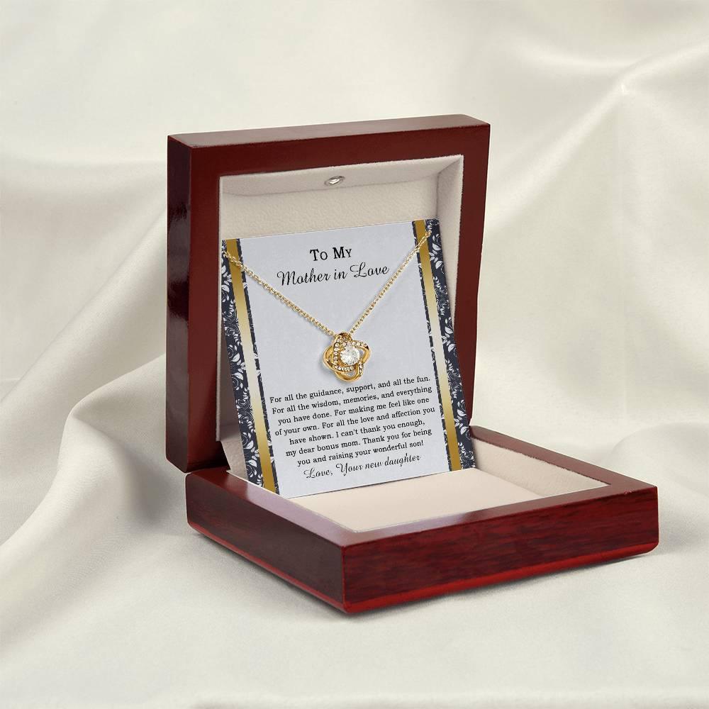 Mother-in-law Wedding Day Gift - One Of Your Own - Love Knot Pendant Necklace - Mallard Moon Gift Shop