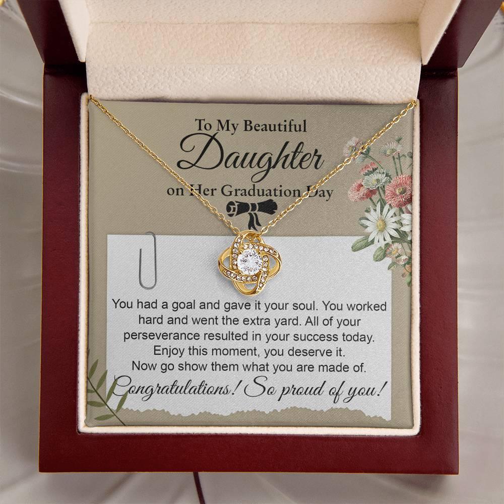 Daughter Graduation Necklace - Congratulations I am Proud of You Class of 2024 - Mallard Moon Gift Shop