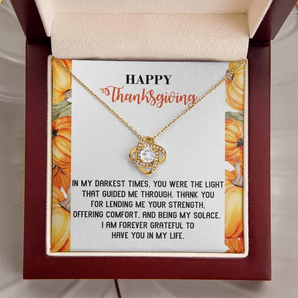 Gift for Thanksgiving - Guided Me Through - Love Knot Pendant Necklace - Mallard Moon Gift Shop