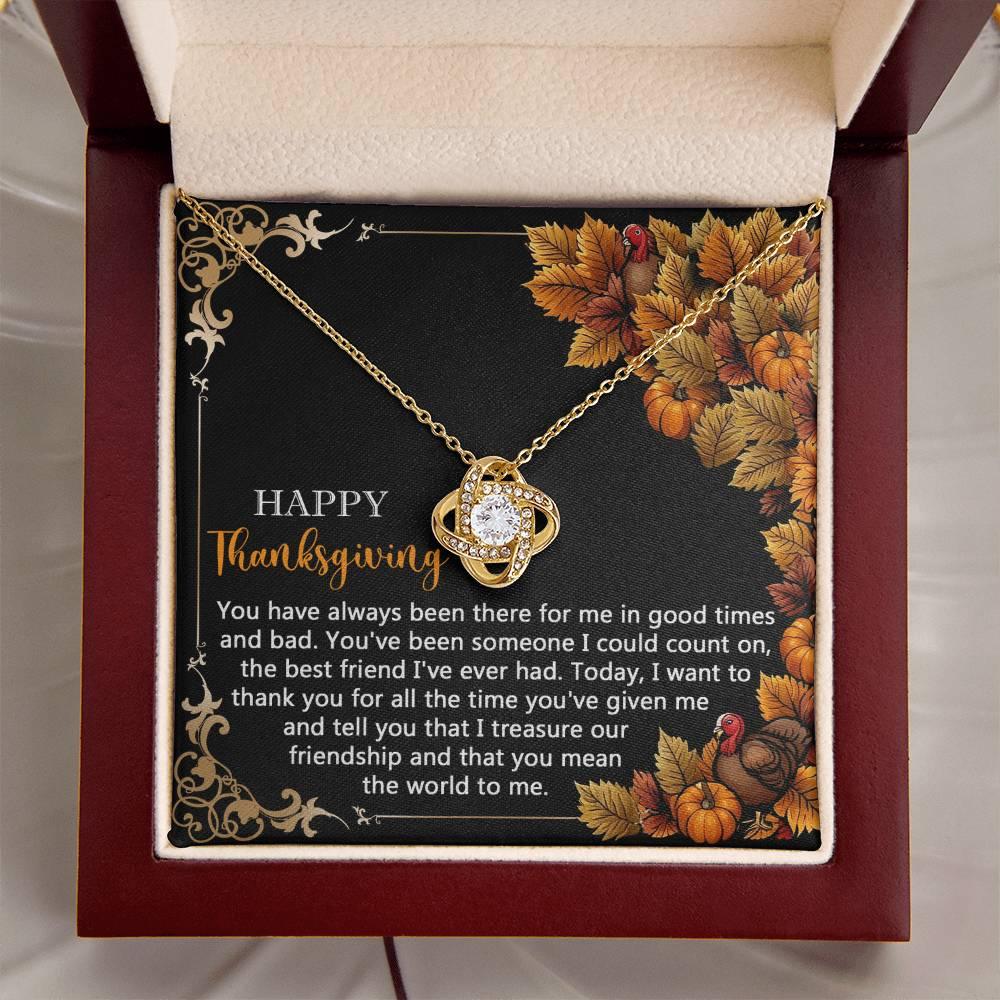 Gift for Thanksgiving - Count On - Love Knot Pendant Necklace - Mallard Moon Gift Shop