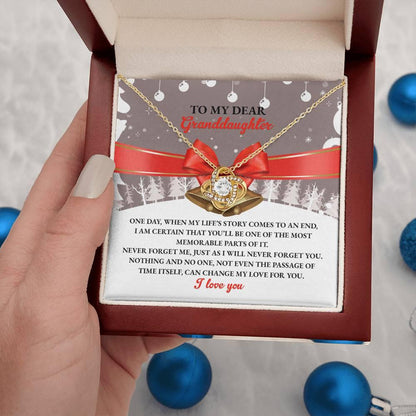 Gift for Granddaughter - Memorable Parts Daughter - Love Knot Pendant Necklace - Mallard Moon Gift Shop