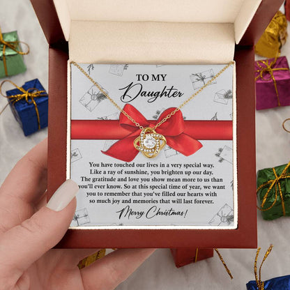 Gift for Daughter - Special Way - Love Knot Pendant Necklace - Mallard Moon Gift Shop