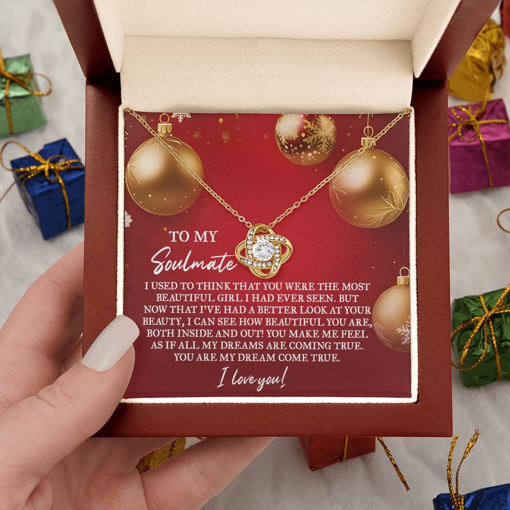 Gift for Soulmate - Your Beauty - Love Knot Pendant Necklace - Mallard Moon Gift Shop