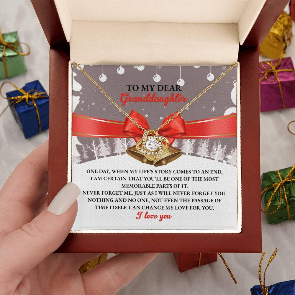 Gift for Granddaughter - Memorable Parts Daughter - Love Knot Pendant Necklace - Mallard Moon Gift Shop