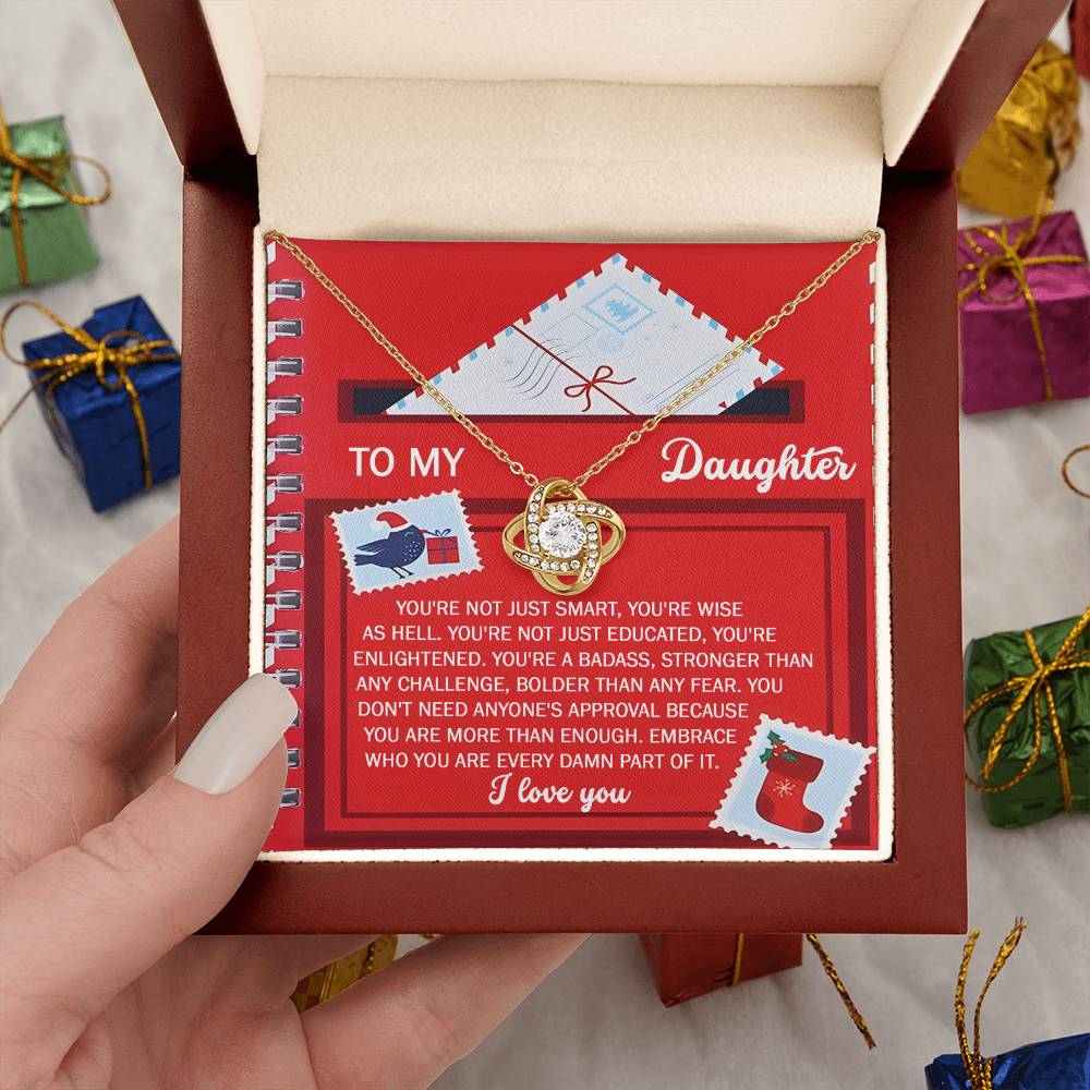 Gift for Daughter - Part Of It - Love Knot Pendant Necklace - Mallard Moon Gift Shop