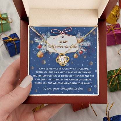 Gift for Mother-in-law - I Hold You - Love Knot Pendant Necklace - Mallard Moon Gift Shop