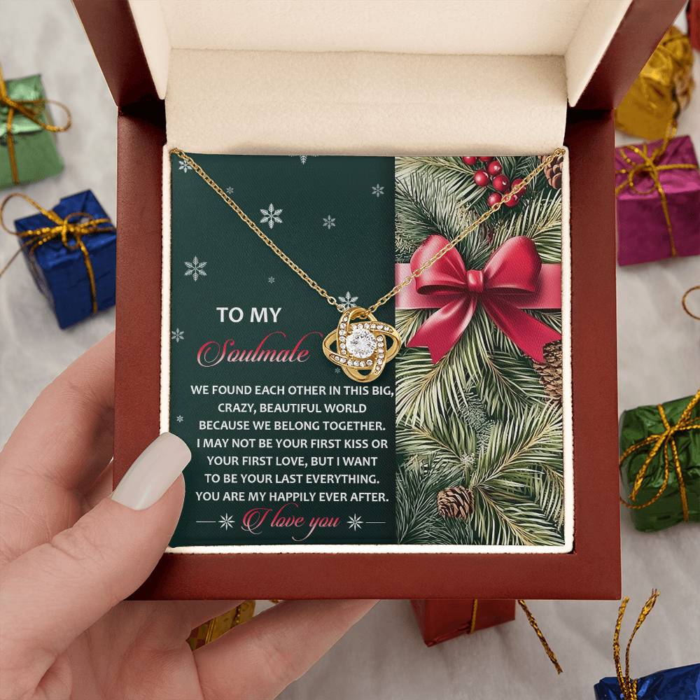 Gift for Soulmate - Beautiful World - Love Knot Pendant Necklace - Mallard Moon Gift Shop