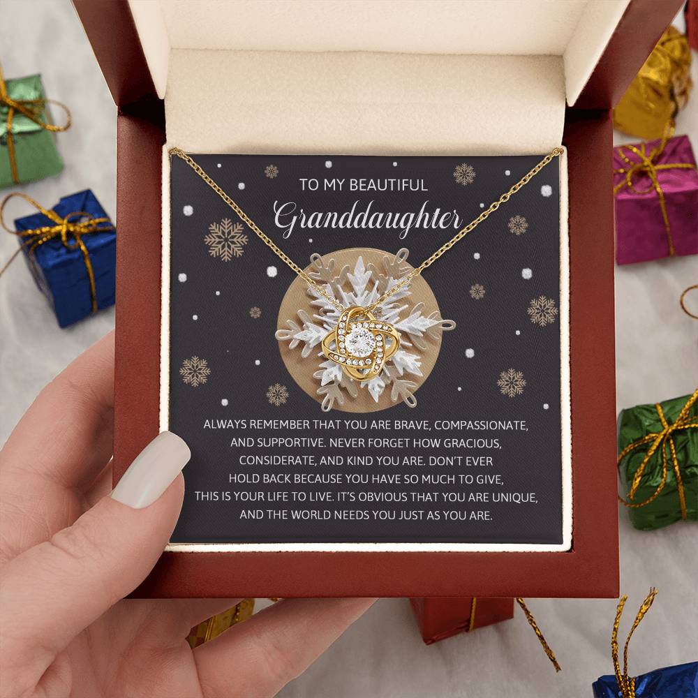 Gift for Granddaughter - As You Are - Love Knot Pendant Necklace - Mallard Moon Gift Shop