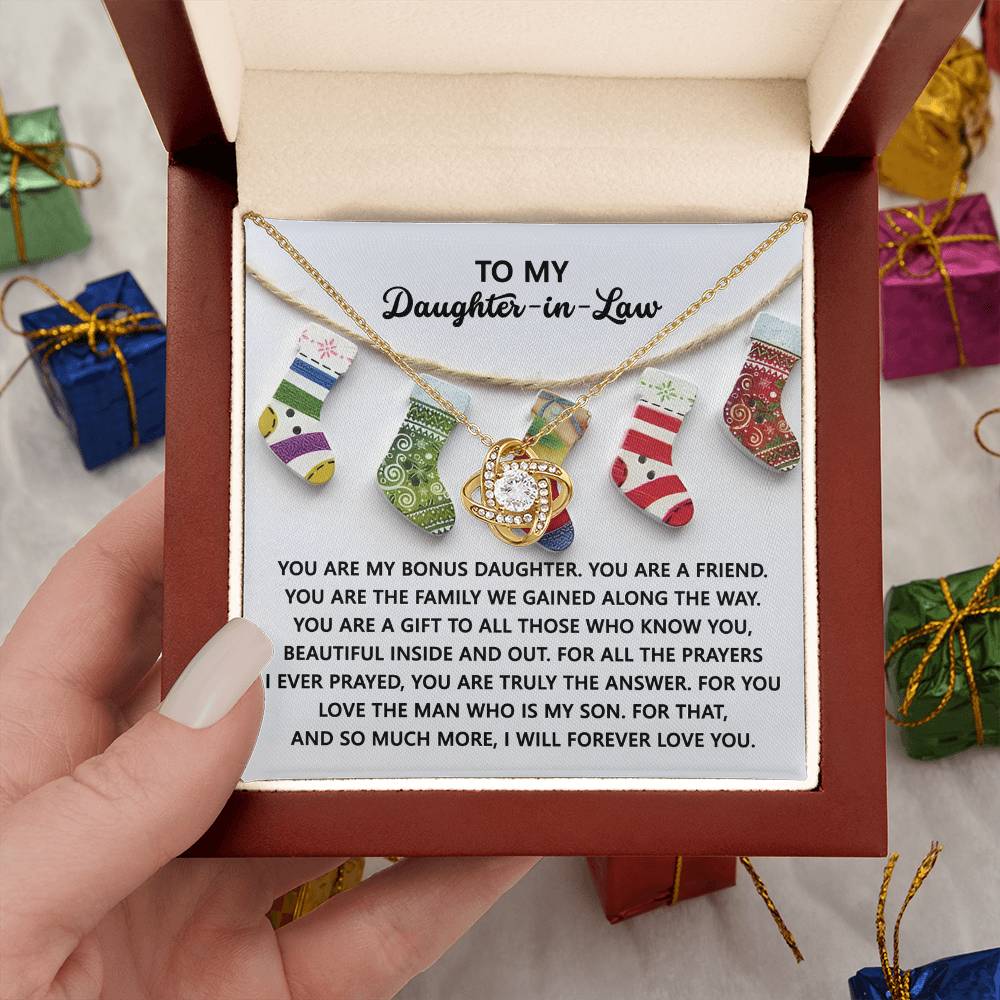 Gift for Daughter-in-Law - A Gift - Love Knot Pendant Necklace - Mallard Moon Gift Shop