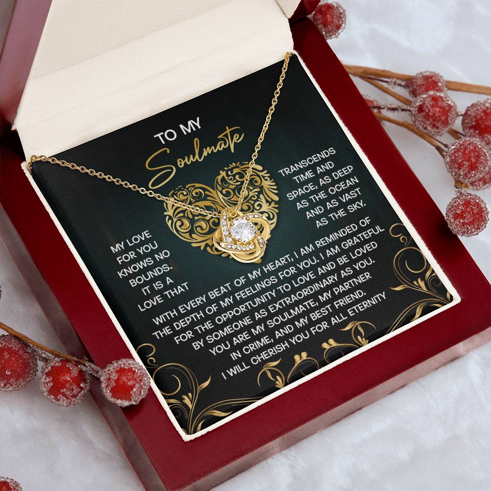 Gift for Soulmate - My Love is as Vast as the Sky - Love Knot Pendant Necklace - Mallard Moon Gift Shop