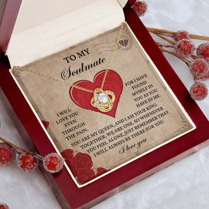 To My Soulmate - Love Knot Necklace – A Symbol of Eternal Unity and Devotion - Mallard Moon Gift Shop