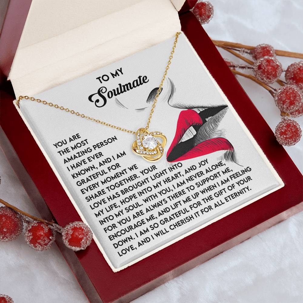 Gift for Soulmate - Lift Me Up - Love Knot Pendant Necklace - Mallard Moon Gift Shop