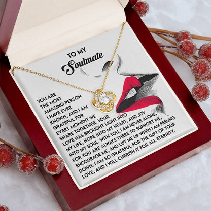 Gift for Soulmate - Lift Me Up - Love Knot Pendant Necklace - Mallard Moon Gift Shop