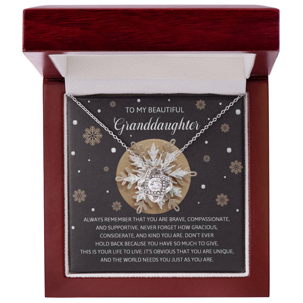 Gift for Granddaughter - As You Are - Love Knot Pendant Necklace - Mallard Moon Gift Shop