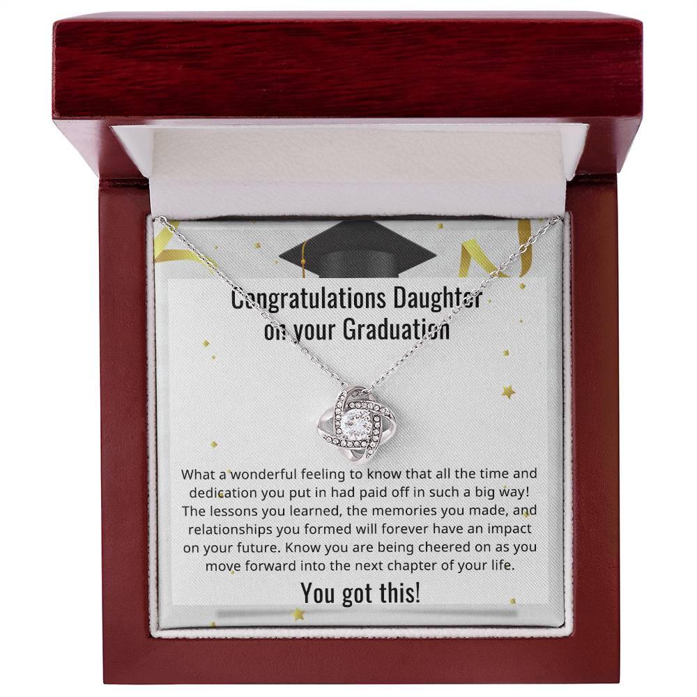 Daughter Congratulations on your Graduation You Got This Love Knot Pendant Necklace - Mallard Moon Gift Shop