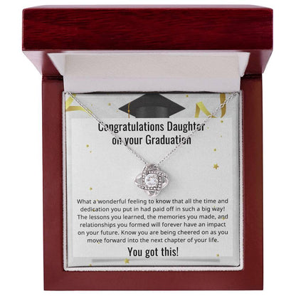 Daughter Congratulations on your Graduation You Got This Love Knot Pendant Necklace - Mallard Moon Gift Shop