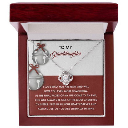 Gift for Granddaughter - To An End - Love Knot Pendant Necklace - Mallard Moon Gift Shop