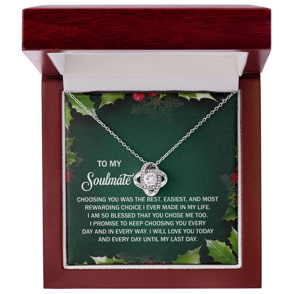 Gift for Soulmate - Chose Me Too - Love Knot Pendant Necklace - Mallard Moon Gift Shop