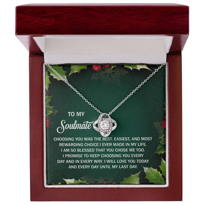 Gift for Soulmate - Chose Me Too - Love Knot Pendant Necklace - Mallard Moon Gift Shop