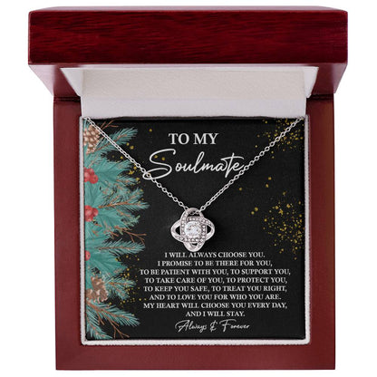 Gift for Soulmate - Treat You Right - Love Knot Pendant Necklace - Mallard Moon Gift Shop