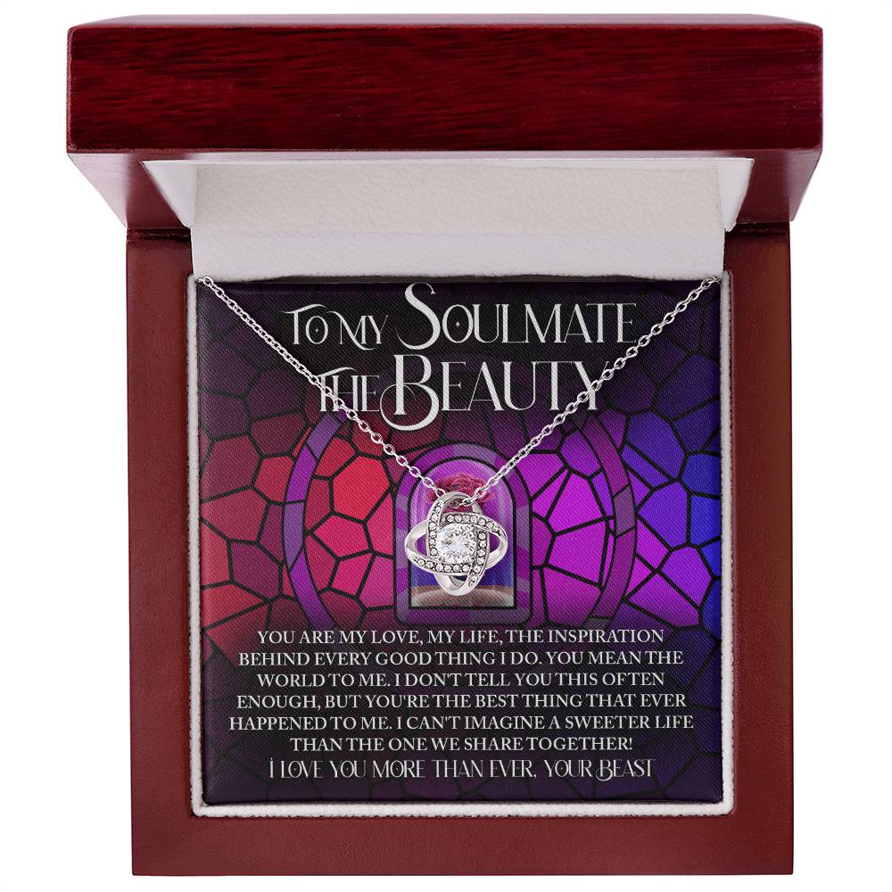 To My Soulmate: The Beauty - Love Knot Necklace – A Romantic Gift Inspired by Timeless Love and Devotion - Mallard Moon Gift Shop