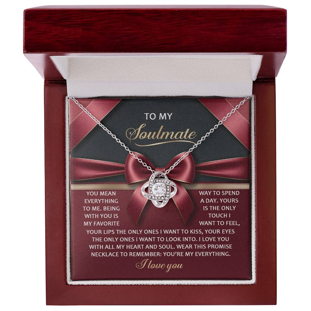 Gift for Soulmate - Heart And Soul - Love Knot Pendant Necklace - Mallard Moon Gift Shop