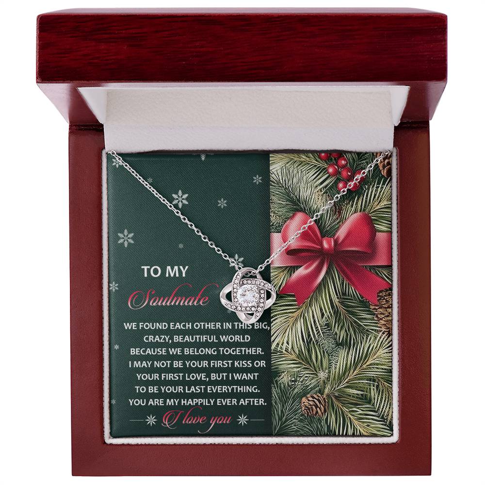 Gift for Soulmate - Beautiful World - Love Knot Pendant Necklace - Mallard Moon Gift Shop