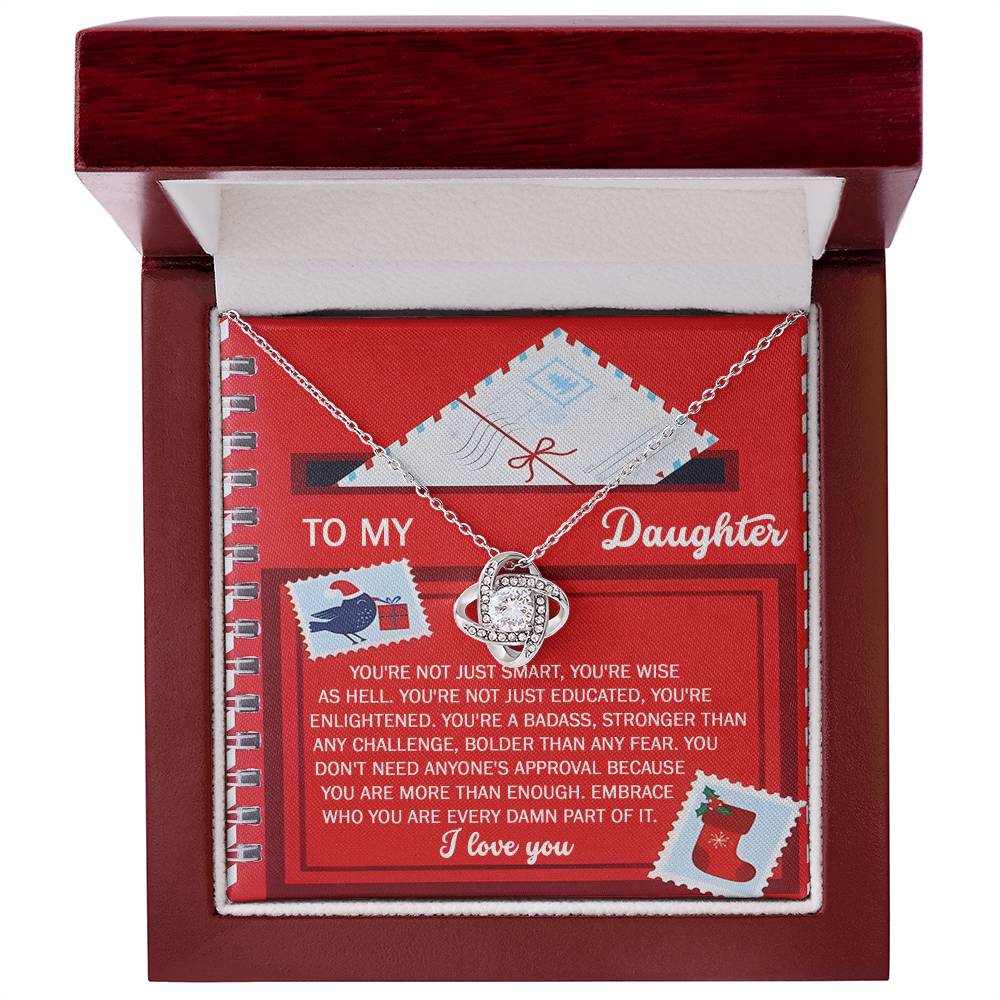 Gift for Daughter - Part Of It - Love Knot Pendant Necklace - Mallard Moon Gift Shop