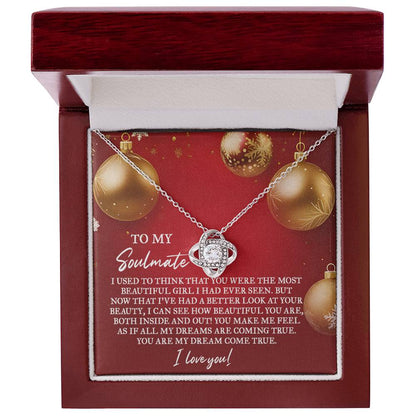 Gift for Soulmate - Your Beauty - Love Knot Pendant Necklace - Mallard Moon Gift Shop