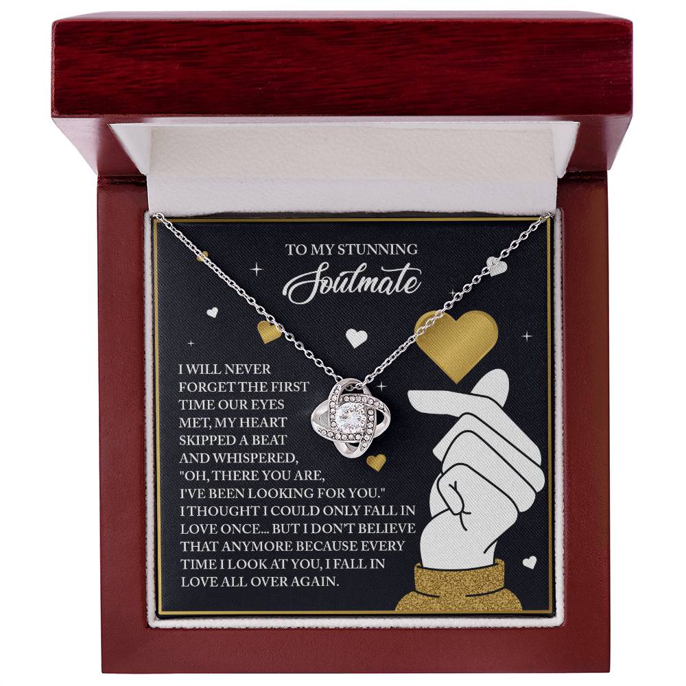 Gift for Soulmate - Look At You - Love Knot Pendant Necklace - A Romantic Valentine’s Day Gift That Celebrates Falling in Love Again and Again - Mallard Moon Gift Shop