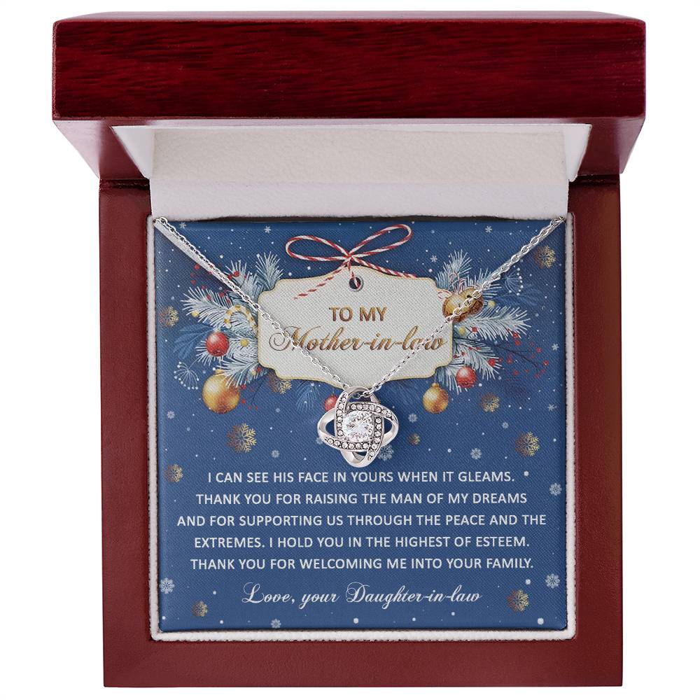 Gift for Mother-in-law - I Hold You - Love Knot Pendant Necklace - Mallard Moon Gift Shop