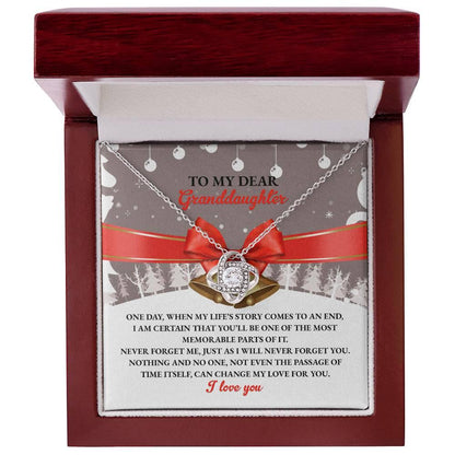 Gift for Granddaughter - Memorable Parts Daughter - Love Knot Pendant Necklace - Mallard Moon Gift Shop