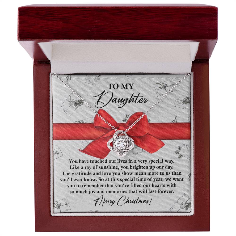 Gift for Daughter - Special Way - Love Knot Pendant Necklace - Mallard Moon Gift Shop