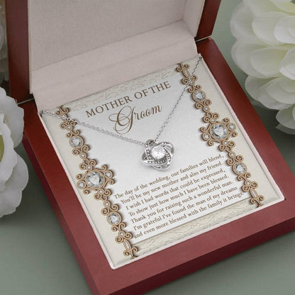 Mother of the Groom Gift New Mother and Friend Love Knot Pendant Necklace - Mallard Moon Gift Shop