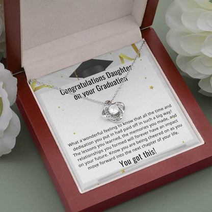 Daughter Congratulations on your Graduation You Got This Love Knot Pendant Necklace - Mallard Moon Gift Shop