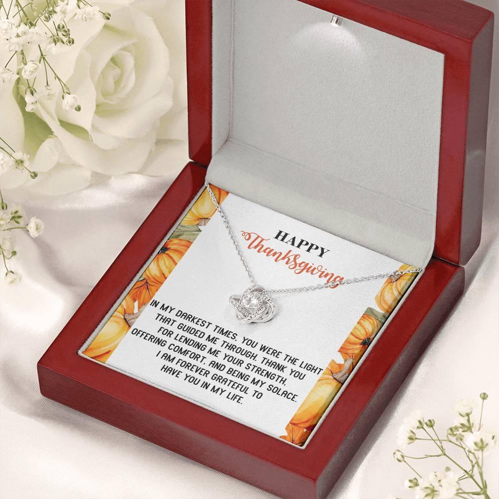 Gift for Thanksgiving - Guided Me Through - Love Knot Pendant Necklace - Mallard Moon Gift Shop