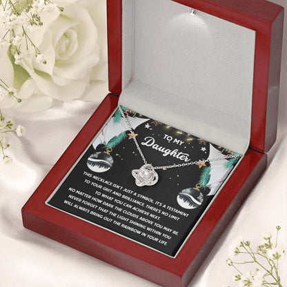 Gift for Daughter - The Rainbow - Love Knot Pendant Necklace - Mallard Moon Gift Shop