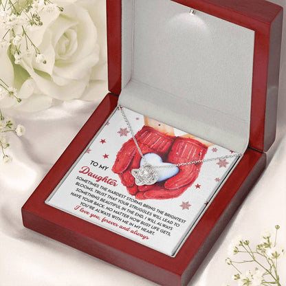 Gift for Daughter - In My Heart - Love Knot Pendant Necklace - Mallard Moon Gift Shop