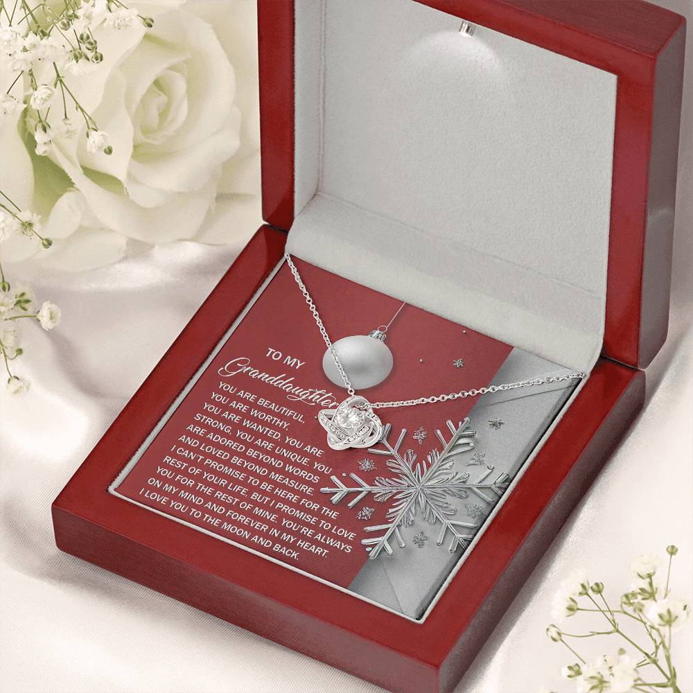 Gift for Granddaughter - Moon And Back - Love Knot Pendant Necklace - Mallard Moon Gift Shop