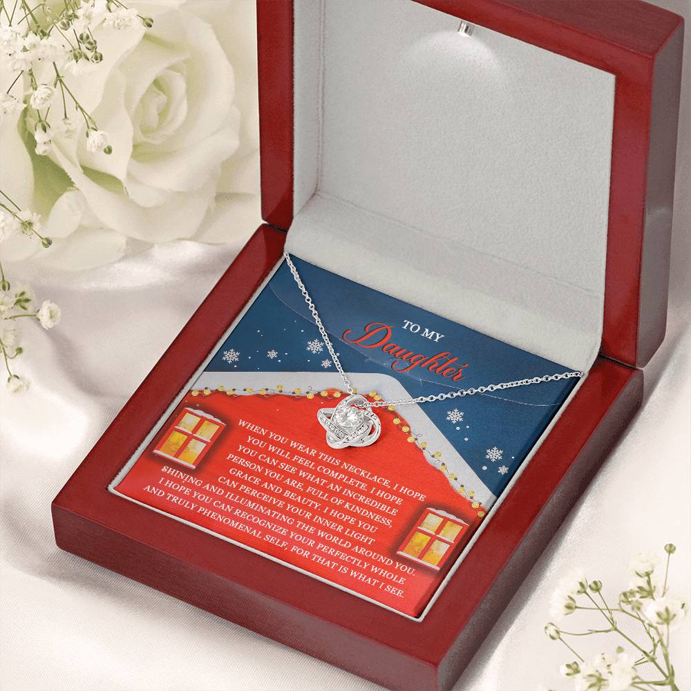 Gift for Daughter - Feel Complete - Love Knot Pendant Necklace - Mallard Moon Gift Shop