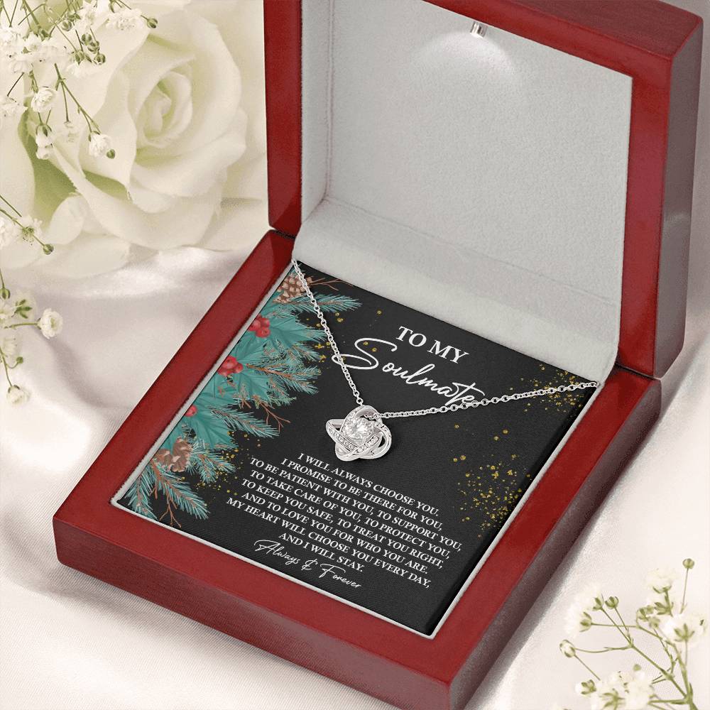 Gift for Soulmate - Treat You Right - Love Knot Pendant Necklace - Mallard Moon Gift Shop