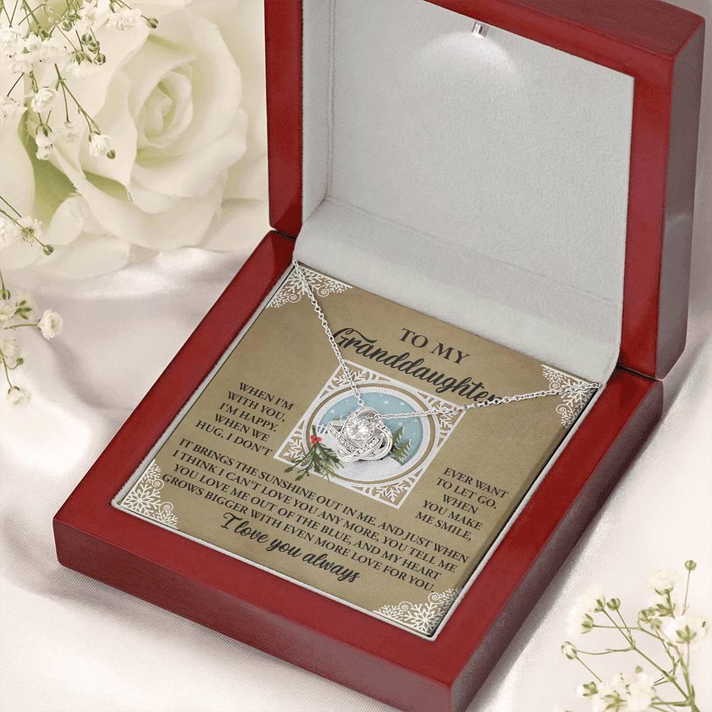 Gift for Granddaughter - Grows Bigger - Love Knot Pendant Necklace - Mallard Moon Gift Shop