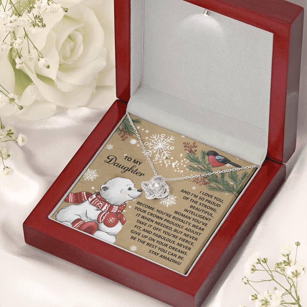 Gift for Daughter - Be the Best You Can Be - Love Knot Pendant Necklace - Mallard Moon Gift Shop