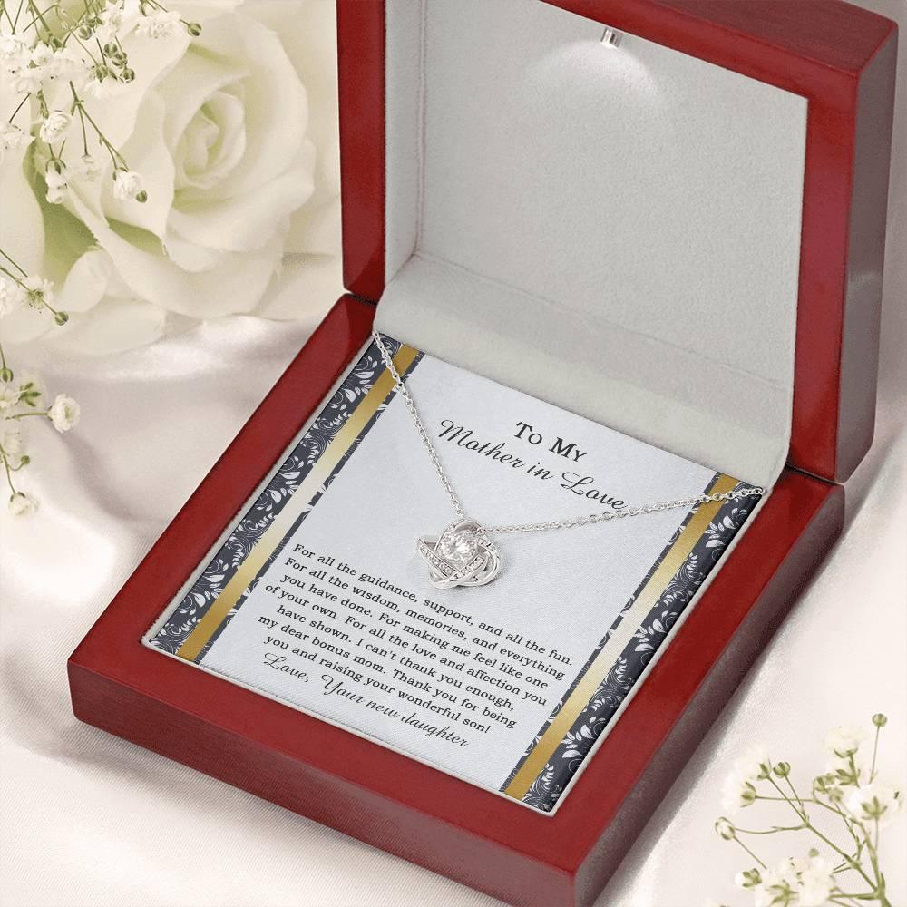 Mother-in-law Wedding Day Gift - One Of Your Own - Love Knot Pendant Necklace - Mallard Moon Gift Shop