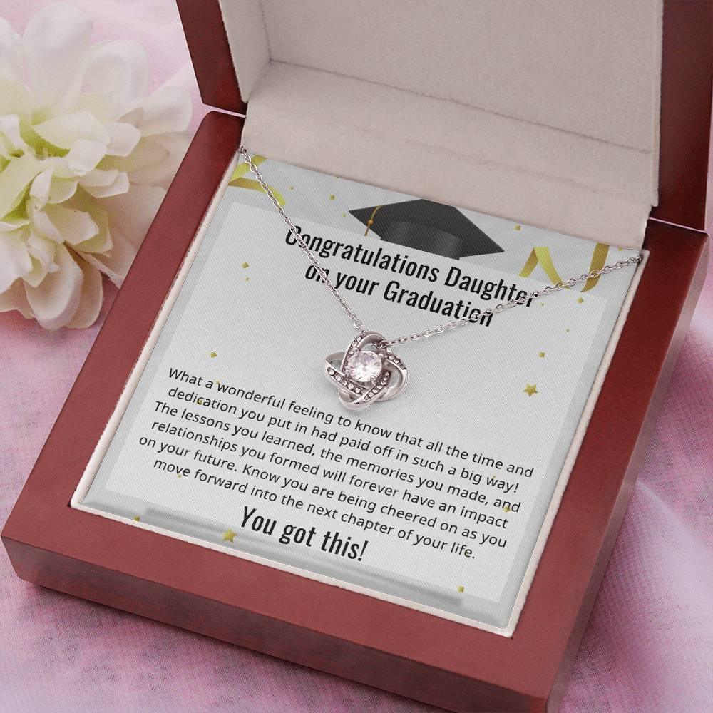 Daughter Congratulations on your Graduation You Got This Love Knot Pendant Necklace - Mallard Moon Gift Shop